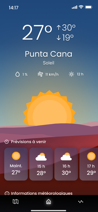 La météo, en un regard — extrait du projet