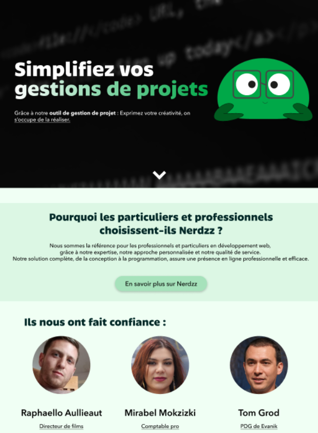 Nerdzz — extrait du projet